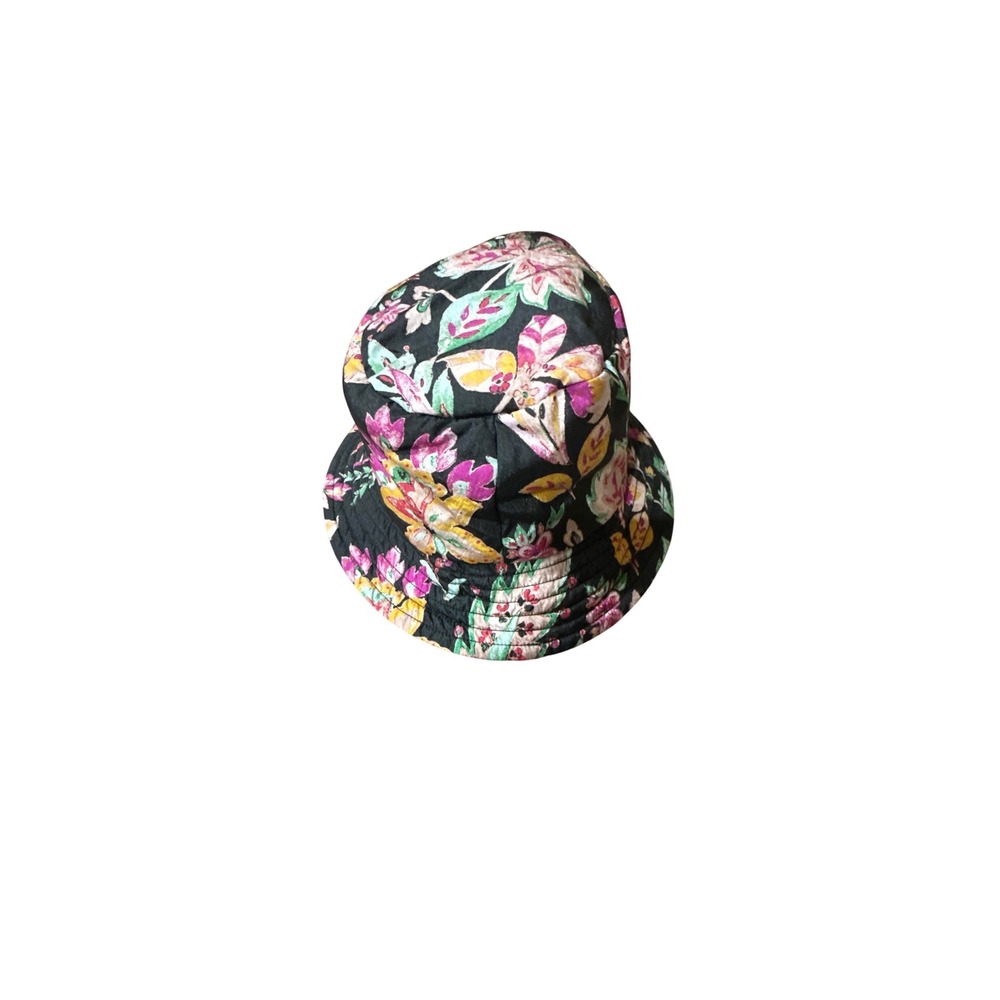 Isabel Marant Haley Bucket Hat Black Floral Reversible - Picture 7 of 9